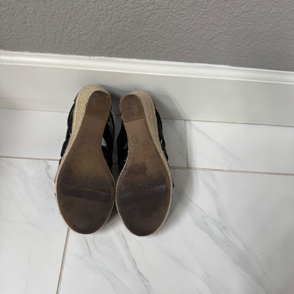 Merona Open Toe Black Espadrille Sandals - Size 8 - Picture 5 of 8